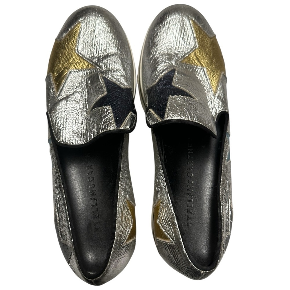 Stella McCartney Silver and Gold Star Athletic Shoes size 5.5 - Picture 11 of 12